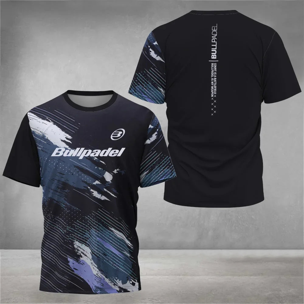 Men's Cool Padel Breathable Short-Sleeve Tennis T-Shirt, Quick-Drying, Ideal for Summer.