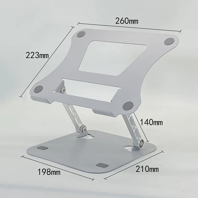 Soporte ajustable para portátil de acero al carbono, compatible con notebooks y tablets de hasta 17 pulgadas, MacBook, portátiles y con soporte de refrigeración plegable y portátil.