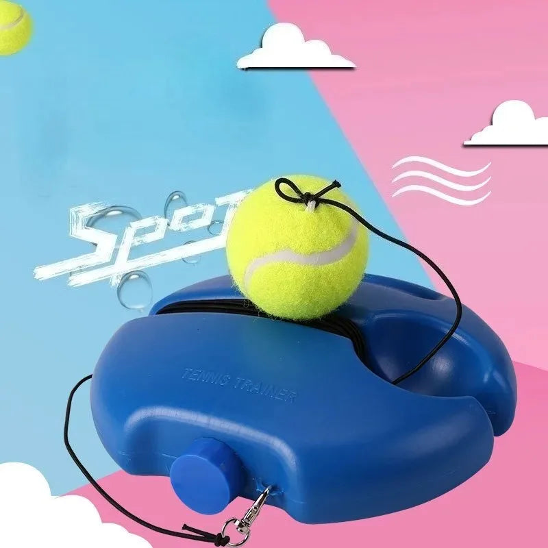 Base de entrenamiento de tenis resistente con elástico, adecuada para tenis en interiores y exteriores, para entrenamiento de rebote y accesorios de pádel.