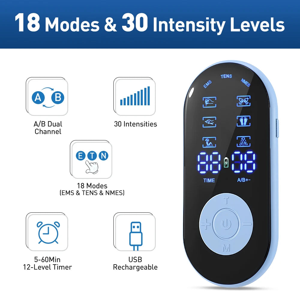 Estimulador muscular eléctrico TENS, acupuntura EMS