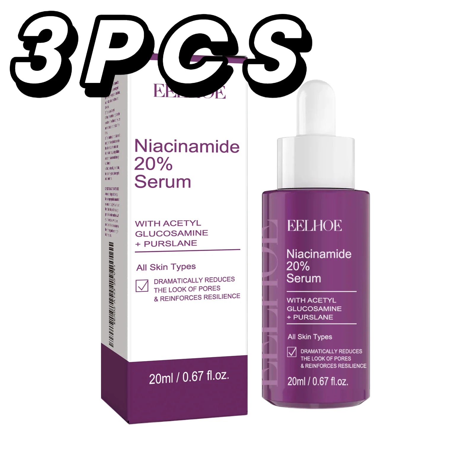 Anti-aging concentrate with 20% niacinamide B3 to combat discoloration and minimize enlarged pores. Fragrance and paraben-free. 20 ml.