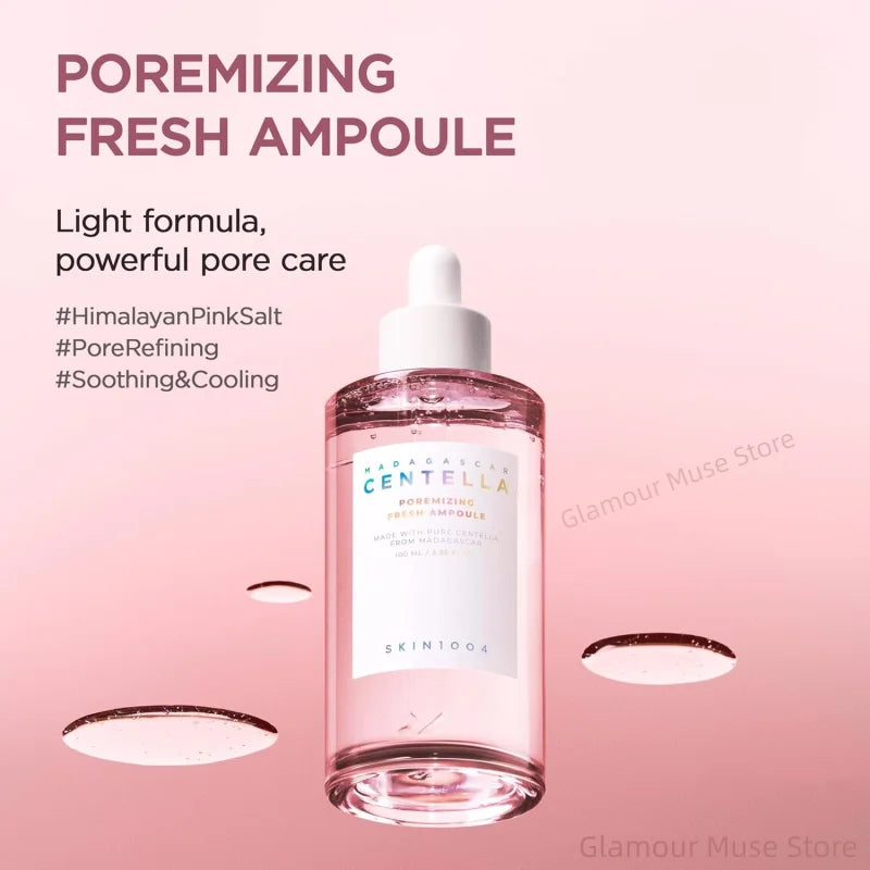 Korean Centella, pore-minimizing fresh, brightening, intensive ampoule for facial pore care, soothing skin care serum.