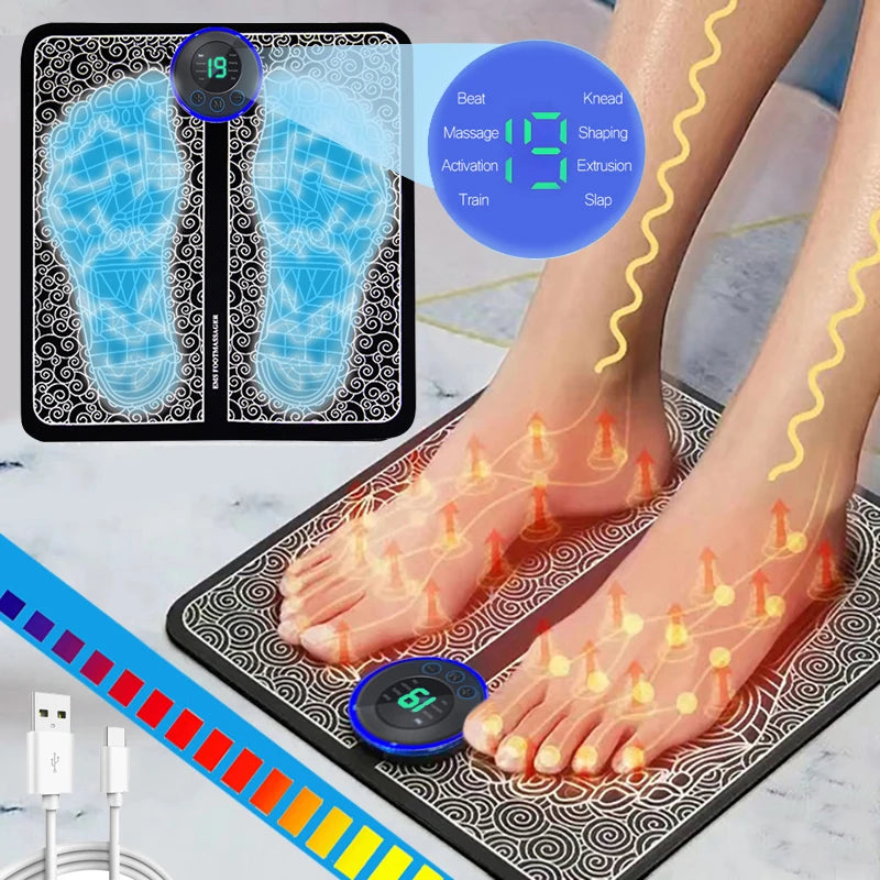 Almohadilla de masaje eléctrico para pies y masaje muscular