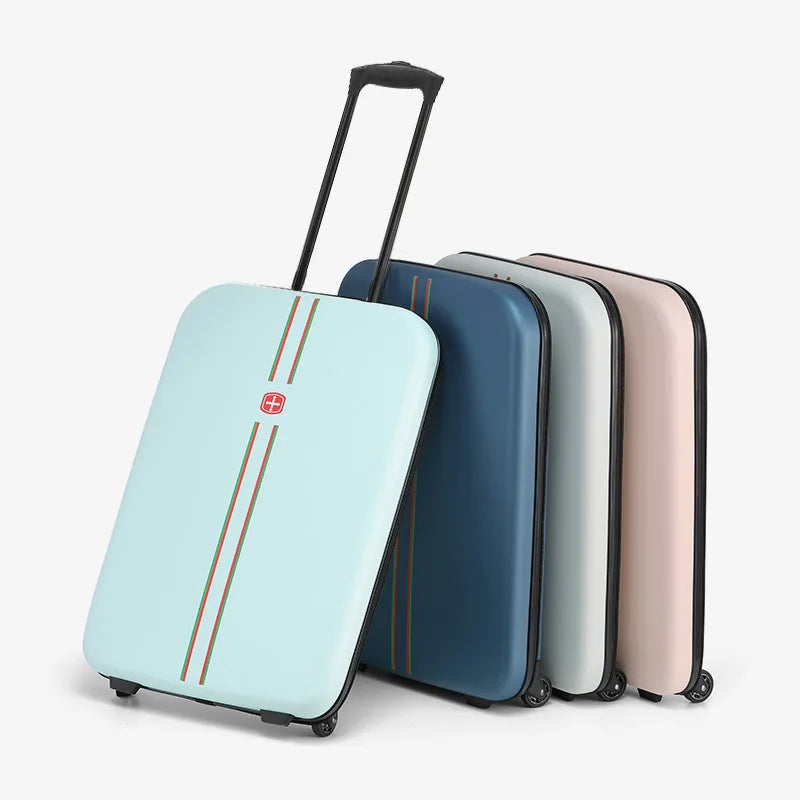 Maleta plegable con ruedas - 20" y 24" Equipaje de viaje ligero y plegable para viajes de negocios y vacaciones