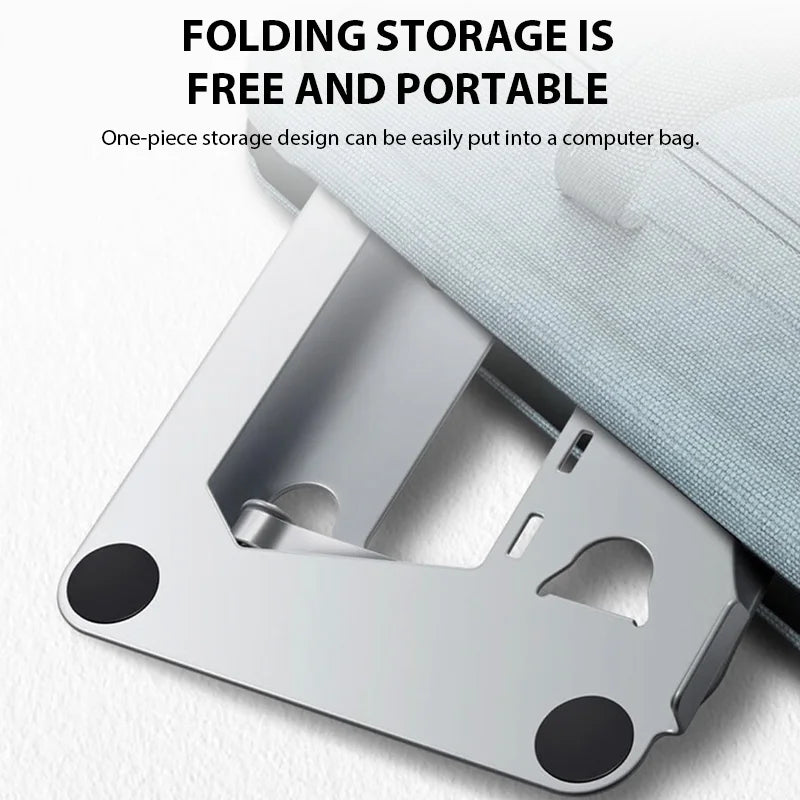 Soporte ajustable para portátil de acero al carbono, compatible con notebooks y tablets de hasta 17 pulgadas, MacBook, portátiles y con soporte de refrigeración plegable y portátil.