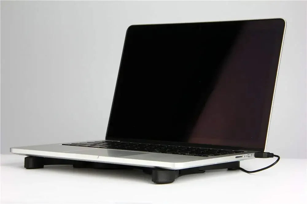 Foldable USB laptop cooling pad with dual fans, mini octopus cooler for 7-15 inch laptops.