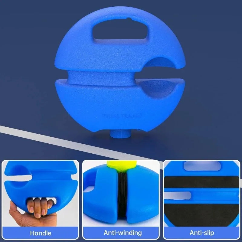 Base de entrenamiento de tenis resistente con elástico, adecuada para tenis en interiores y exteriores, para entrenamiento de rebote y accesorios de pádel.