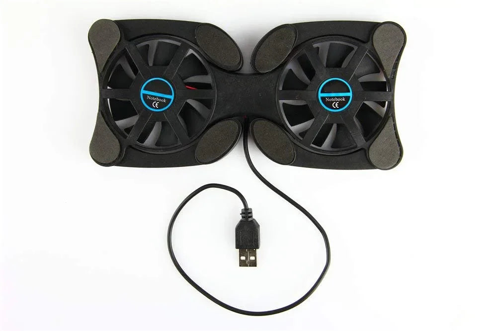 Base de refrigeración USB plegable para portátil con ventiladores dobles, mini enfriador tipo pulpo para portátiles de 7 a 15 pulgadas.