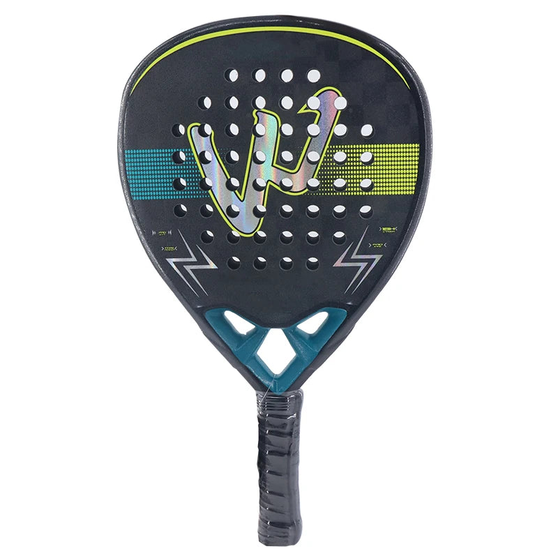 Pala de pádel de fibra de carbono personalizada 3K 12K 18K con un hermoso diseño para tenis de playa y uso deportivo.